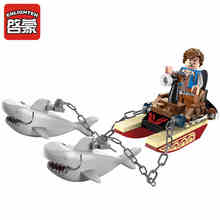 ENLIGHTEN New 45 Pcs Pirates Series Sharks Contingent Building Block Set Kids Bricks Minifigures Model Toy Compatible With Legoe