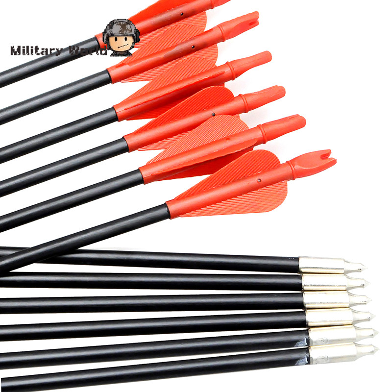 12pcs pack Hunting Tactical 80cm Length 15 80lbs Lightweight Arrows For Compound Bow Recurve Bow Outdoor