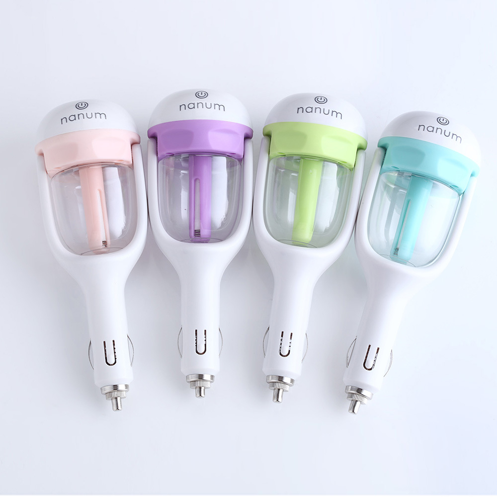 12V Car Steam Humidifier Air Purifier Aroma Diffuser Essential oil diffuser Aromatherapy Mist Maker Fogger