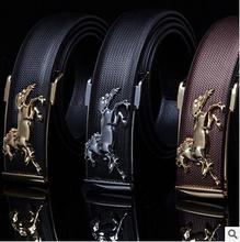 2016 New men take second floor leather gold clasp, silver belt buckle belt 4 style