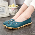 2016 Spring New Fashion PU Leather Woman Flats Moccasins Comfortable Woman Shoes Cut outs Leisure Flat