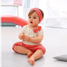 Kids Baby Girl Cherry Dots T-shirt Tops Short Pants 2 Pcs Set Bow Cotton Outfits 1-3Y
