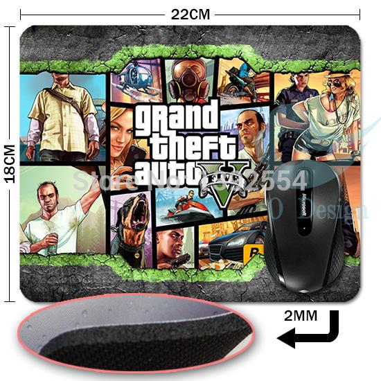 New Customized Grand Theft Auto Rectangle MP255 Gaming Non-Slip Rubber Mousepad/Mouse Pad