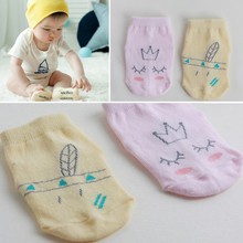 Toddler Soft Infant Socks Cute Cartoon Skid Resistance Cotton Blend Casual Baby Socks 0 4Y
