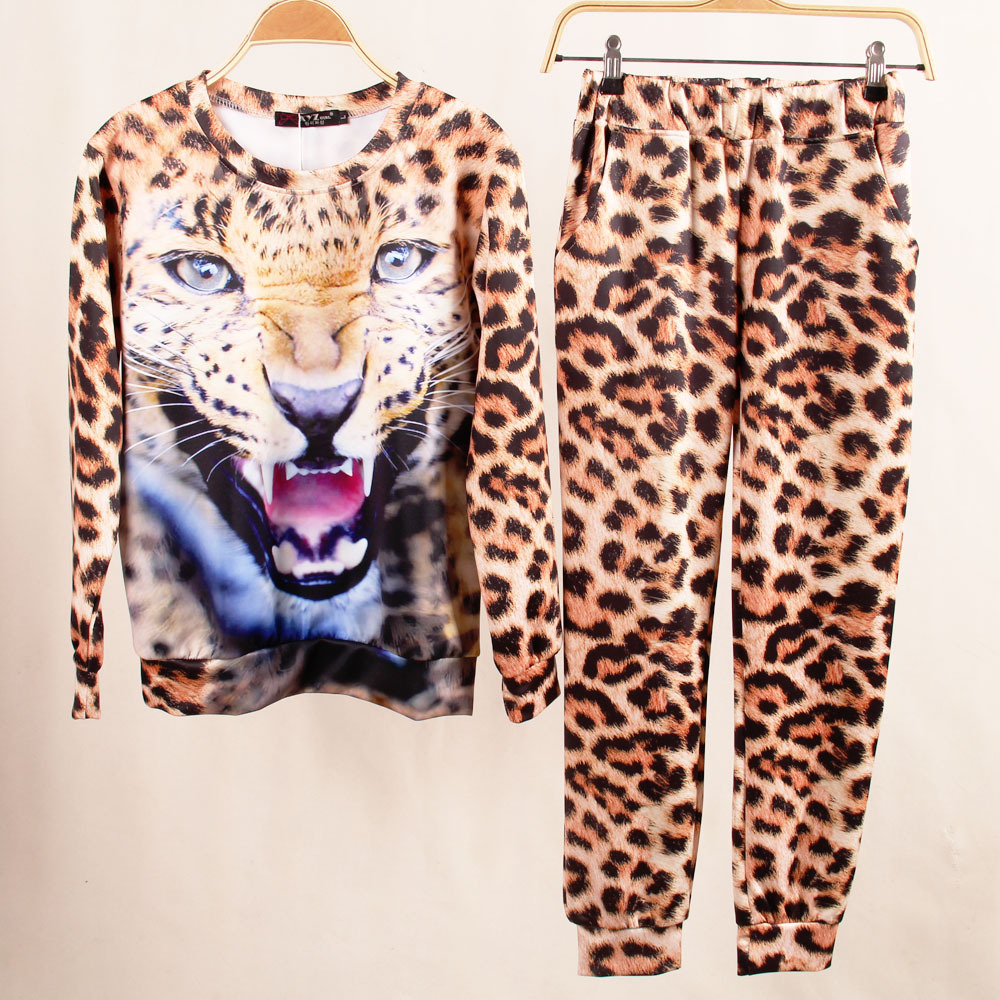 ladies leopard print tracksuit