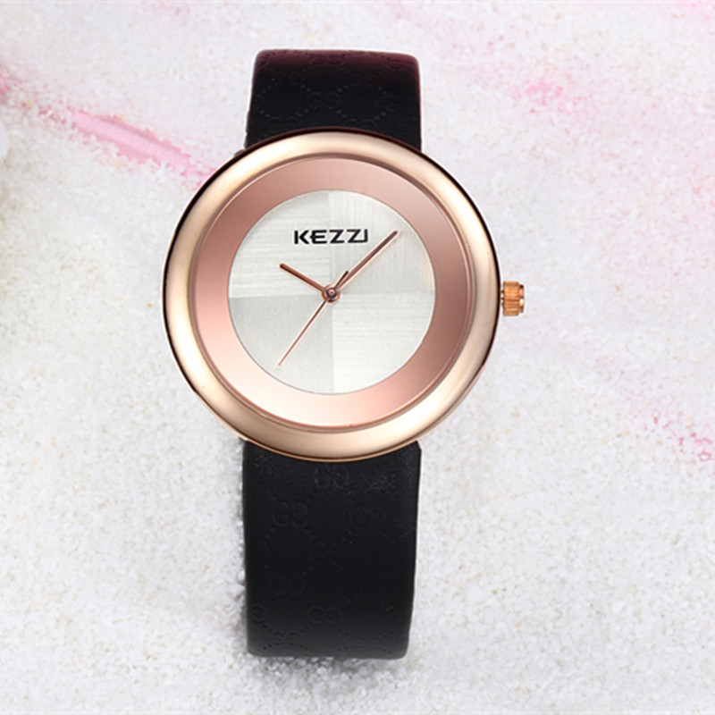 KEZZI Brand Leather women Causal Watch Analog Display Dress Watch Fashion Quartz Watch Women Wrist watch relogio feminino k751
