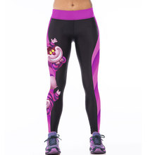Harajuku Pants Women 3D Cheshire cat Print WorkOut Patchwork Leggings Fitness Clothing Sport Leggings Pants Running Training Gym