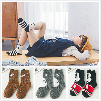 1pair Baby Boy Girl Fox Totoro Cotton Ankle Socks Short Hosiery Kids Socks 1 10Y