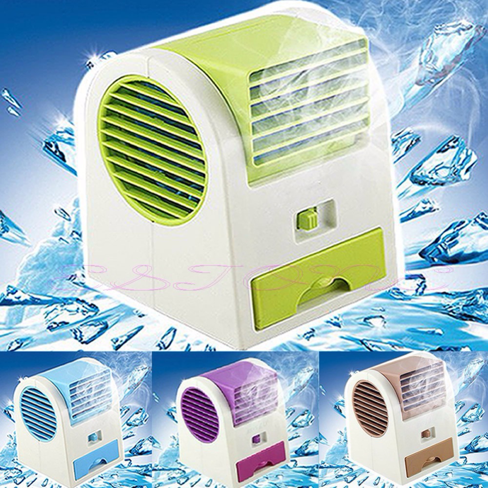 Hot USB Portable Mini Small Fan Cooling Desktop Dual Bladeless Air Conditioner