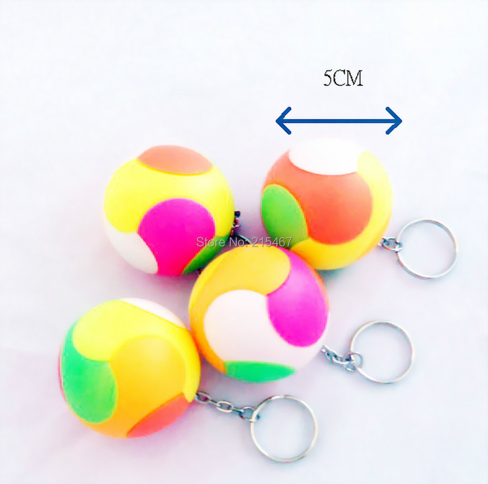 lot of 3 piece 5cm puzzle ball key chain ideal for birthday party game