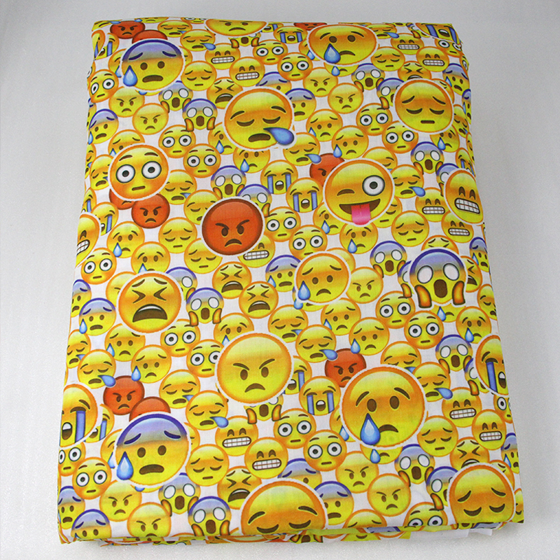 43785 50*147CM patchwork printed Emoji fabric for Tissue Kids Bedding textile for Sewing Tilda Doll, DIY handmade materials