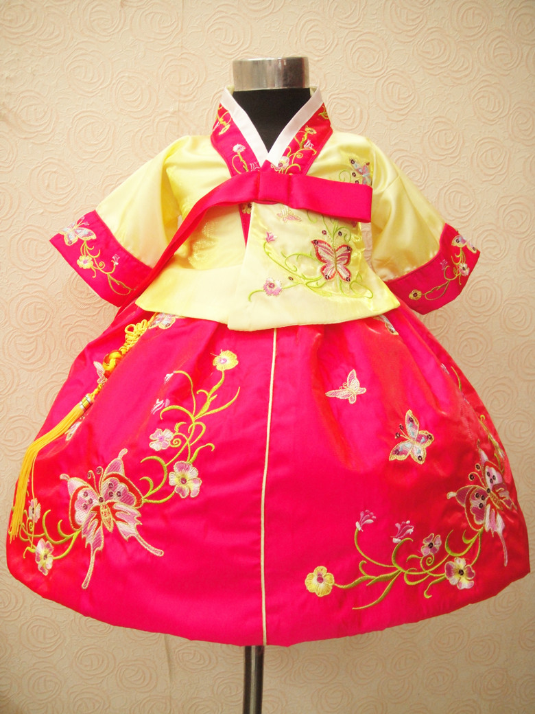 Exquisite pattern Korean children dress Princess Dress ethnic Korean