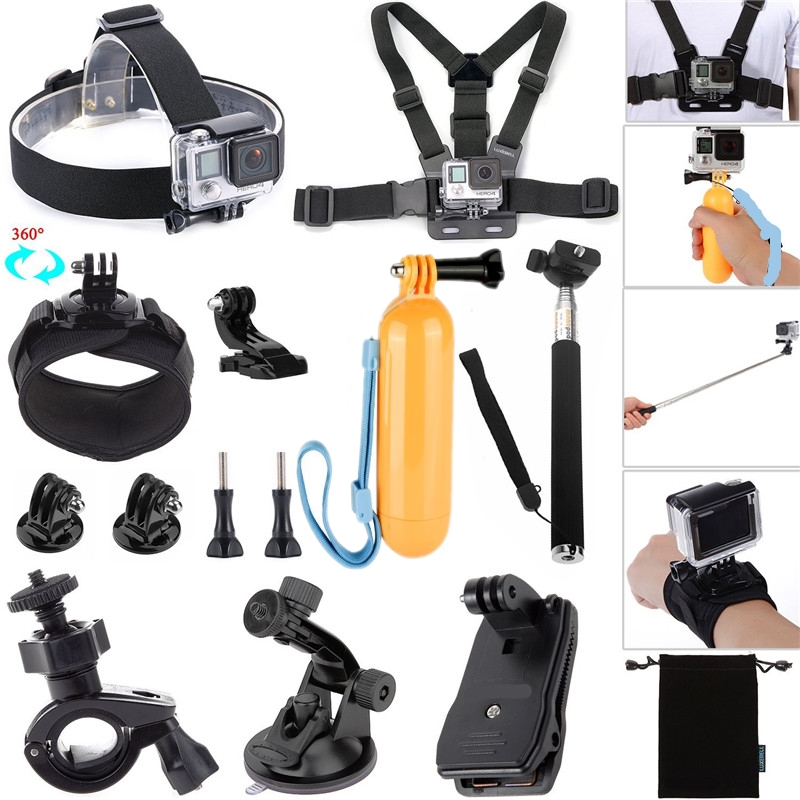 Gopro Accessories Head Band Chest Belt Head Mount Strap Wrist Band  Bobber Floating FOR Go pro  Hero 4 3+2 1 GS04
