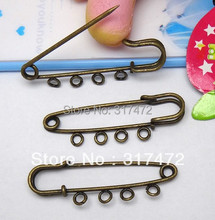 Free shipping!!! Long 50mm 4 Loops Kilt Pins Brooch Findings