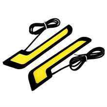 2pcs/lot Car LED Daytime Running Light L Shape Highlight LED COB Car Auto LED DRL 12V Xenon White LED Fog Front Light