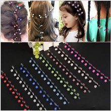 New Children Hair Accessories Hair Clip For BB Girls New Cute Artificial Crystal Snowflake Flower Shape Mini Hair Claw 6Pcs/Lot