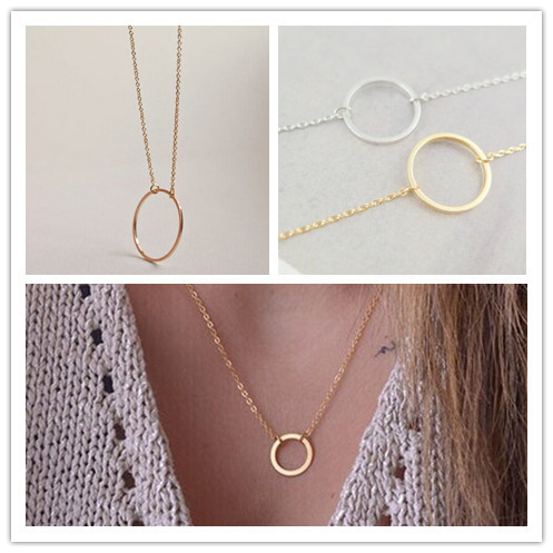 Circle Pendants Necklace Eternity Necklace Karma Infinity Silver Gold Minimalist Jewelry Necklace Dainty Forever Circle Gift