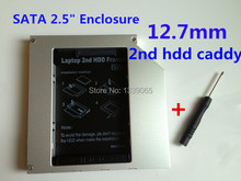 Brand new SATA to SATA Aluminum 2nd HDD caddy For 12.7mm Universal CD/DVD-ROM