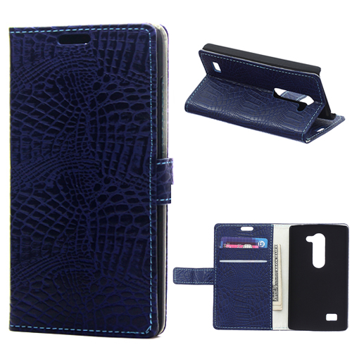 Luxury Crocodile Skin PU Leather Wallet Flip Card Holder Stand Cover Case For LG Leon 4G LTE H340N C40 C50 Phone Bags Cases 1pcs
