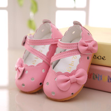 Baby Girls Shoes 2016 Summer New Arrival Soft Baby Leather Sneakers Cute Toddle Glowing soft non slip bottom sapato infantil