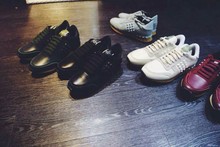 free ship u174 40 41 42 43 44 genuine leather rock stud sneakers