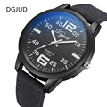 New Quartz Fashion Watch Men Wristwatch Women 50mm Big Dial Men Watch Black Color Genuine Leather