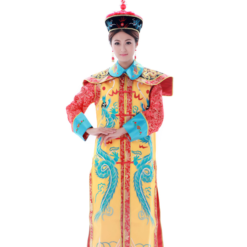 Qing dynastie reine vêtements chinois ancien Costume robe(China (Mainland))