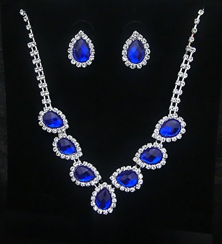 HIBRIDE Luxury White Gold-Color Dark Blue AAA Cubic 6 HIBRIDE Luxury White Gold-Color Dark Blue AAA Cubic 61