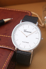 Newest Men Women Leather Strap Casual Quartz DW Geneva Watch