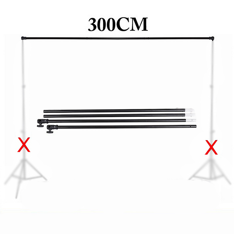 Photo Studio Black Aluminum 3M Backgrounds Cross Bar Photography Background Backdrops Crossbar Fondos De Estudio Fotografia