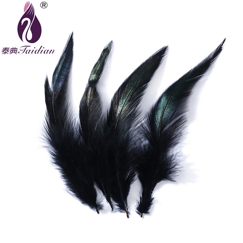 Black Dyed Rooster feather 7#