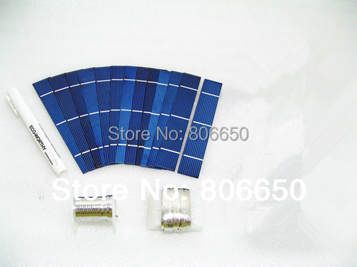 40 Pieces 1x6 Solar Cell ,40pcs 1x6 solar cell for DIY solar panel +bus wire tap wire flux pen ,free shipping@&