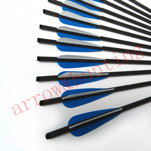 12pcs 17 hunting crossbow arrow and 6pcs silver arrow head archery bow arrow with carbon shaft