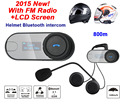 Newest Motorcycle Helmet Intercom Headset FM Radio LCD Visible Screen TOM SC