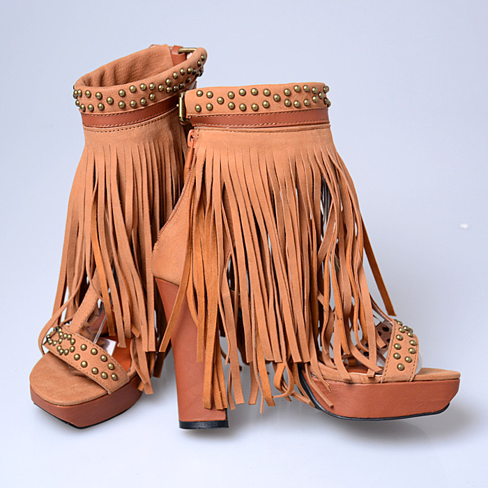 ladies chunky leather sandals