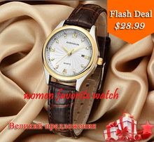 Ksd lujo marca mujeres reloj relojes de cuarzo 100 m buceo ladies favorita reloj de moda informal lether de la correa del reloj K-ZL