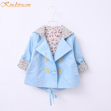 2016 Spring Baby Girls Floral Jackets Brand Cotton Hooded Flower Coats for Infant 0 3 Years