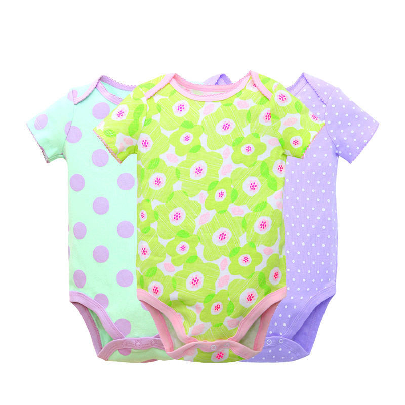 Summer Organic Cotton Baby Rompers Infant Toddler Jumpsuit Long
