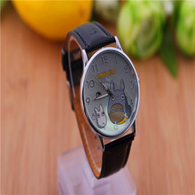 2014 Lovely TOTORO Children Women Watch Quartz Leather Strap Cartoon Anime Hayao Miyazaki Watches Fashion Gift