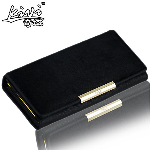 Horsehair wallet female big capacity multi card holder hasp long design women's wallet women's wallet