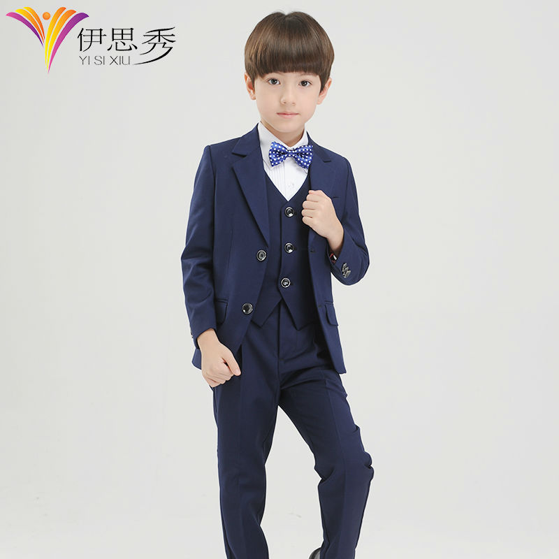 2015 the Best Autumn popular Five piece set suit Boys Teen Black Formal