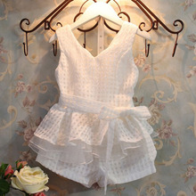 girls dress retail new 2015 girls clothes summer fashion children s vests set suit 2 7