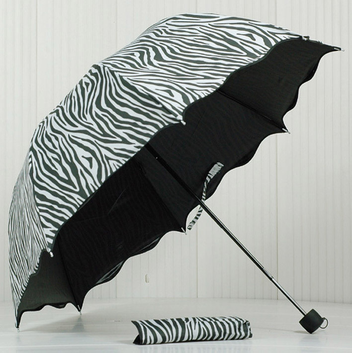 Современная мода зебра печать зонтик мужчины солнечный и дождливый зонты складной sombrinha прочный черный покрытие guarda chuva ys019