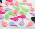 250pcs little lovely candy shiny color comb assorted resin Cabochon for Kawaii Decoden DIY Projects 20mm
