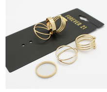 Free Shipping Fashion Punk Promotion Gold Color Style 6 PIECE Gold Plated Knuckle Rings