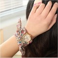 New sweet chiffon fabric girls watch cloth women dress watches fashion Quartz watch Ladies flower cloth