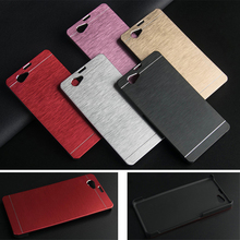 Luxury Brushed Metal Aluminium +PC material case For Sony Xperia Z1 Compact Z1 Mini D5503 Hard Back phone case cover