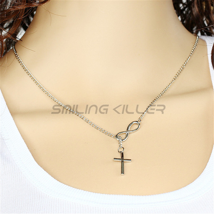 Eternity Infinity Charm  charm Cross Jewelry Infinity Necklace country cross Necklace 8 necklace