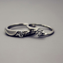 1lots=2 pieces Fashion accessories Newest Minimalist jewelry Retro crystal Couple finger ring gift for lover’s wholesale J-131