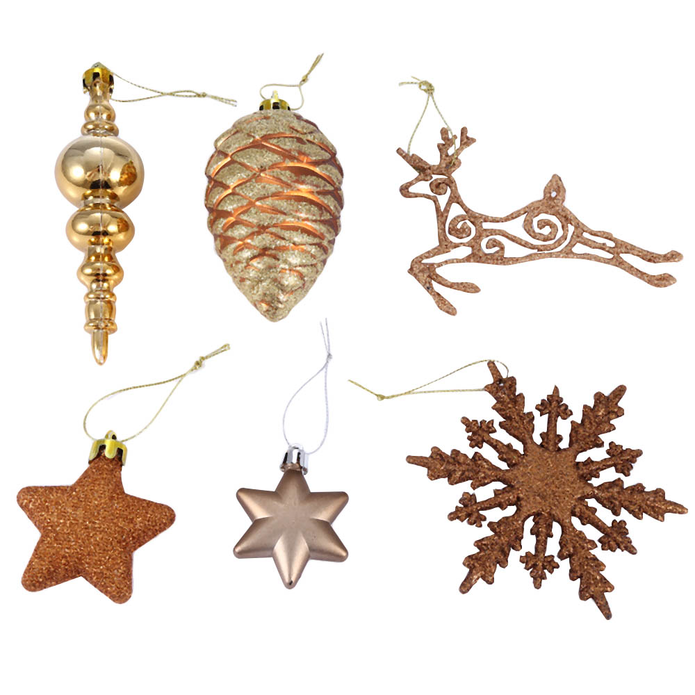 24pcs 6 types bronze color hanging christmas tree ornament 24pcs 6 types bronze color hanging christmas tree ornament